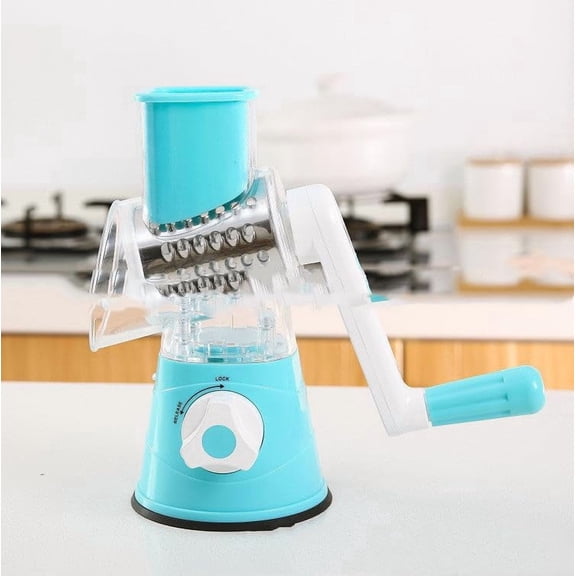 Kitchen Roller Vegetable Slicer Vertical Vegetable Cutter Rotary Grater Slicer For Fruit Vegetables And Nuts (Red)