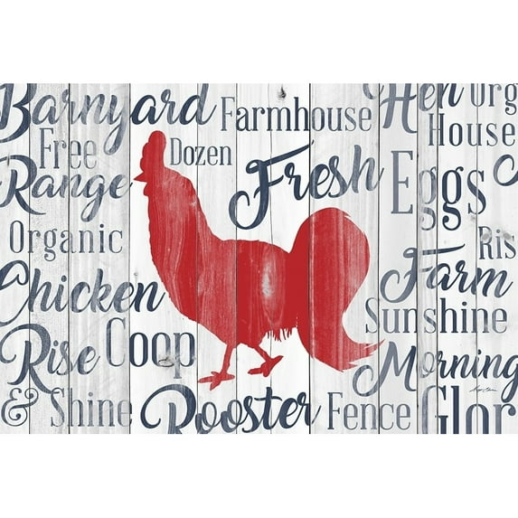 Kitchen Rooster Poster Print by Hugo Edwins