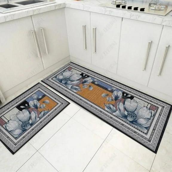 Kitchen Rug Anti Fatigue Floor Mat Washable Absorbent Living Room Bedroom Long Area Rug Bathroom Doormat Waterproof Non-slip