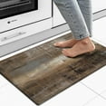 Kitchen Rug Anti Fatigue Kitchen Mat Cushioned Taupe Abstract Art