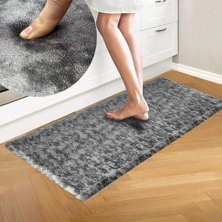 1'8x5' Aegean Anti-Fatigue Comfort Long Floor Mat Gray