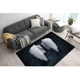 thumbnail image 1 of Kitchen Rug, Banksy Rugs, Street Rugs, Cool Rug, Corridor Rugs, Gift Rugs, Banksy Wing Rug, Banksy White Wings Rug, Classic Rugs, Black Rug, 3.9'x5.9' - 120x180 cm, 1 of 8