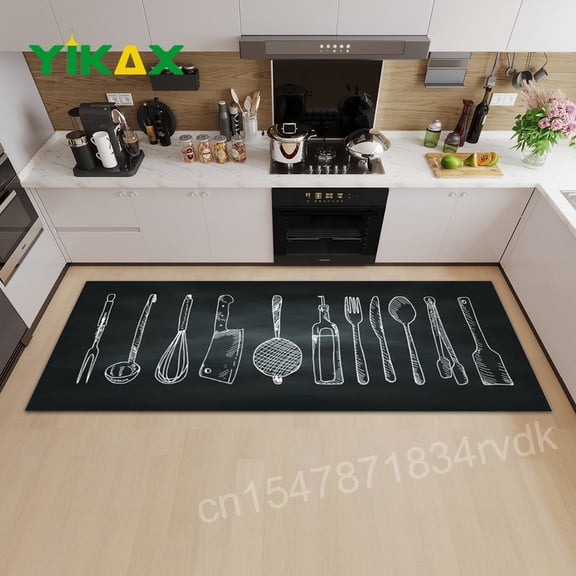 Kitchen Rug Home Entrance Doormat High-end Kitchen Mats For Floor Waterproof House Hold Washable Non-slip Large Carpet