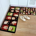 thumbnail image 1 of Kitchen Rug Mat Christmas Santa Claus Theme, Set of 2, Anti-Fatigue Non-Skid Washable Kitchen Runner Rugs, Cute Cartoon Santa Soft Comfort Rug for Kitchen, Floor Home, Front of Sink, Laundry, 1 of 6