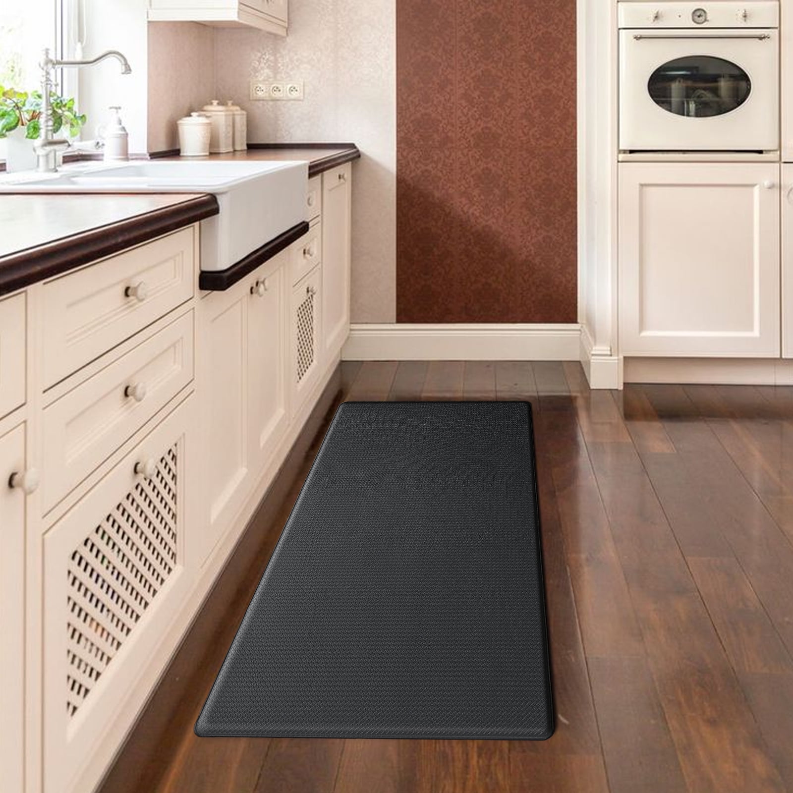Anti Fatigue Kitchen Mat, 2PCS Cushioned Mats for Kitchen Floor/Laundry  Room/Office, Waterproof Comfort Rugs at Home (17.3'' x 47.2'' + 17.3'' x  29.5'' ) 