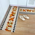 thumbnail image 1 of Kitchen Rug Mat Fall Harvest Pumpkins, Set of 2, Anti-Fatigue Non-Skid Washable Kitchen Runner Rugs, Buffalo Check Black White Soft Comfort Rug for Kitchen, Floor Home, Front of Sink, Laundry, 1 of 6