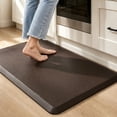 thumbnail image 1 of Xmushyra Kitchen Mat for Floor, Cushioned Anti Fatigue Brown Kitchen Mat, Non Slip Waterproof Foam Comfort Mat, Easy Clean Floor Mat for Kitchen, Sink & Laundry, 17" x 47", 1 of 8