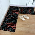 thumbnail image 1 of Kitchen Rug Mat Halloween Scary Cats, Set of 2, Anti-Fatigue Non-Skid Washable Kitchen Runner Rugs, Black Soft Comfort Rug for Kitchen, Floor Home, Front of Sink, Laundry, 1 of 6