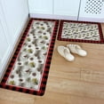 thumbnail image 1 of Kitchen Rug Mat Merry Christmas Pine Tree, Set of 2, Anti-Fatigue Non-Skid Washable Kitchen Runner Rugs, Buffalo Check Soft Comfort Rug for Kitchen, Floor Home, Front of Sink, Laundry, 1 of 6