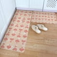 thumbnail image 1 of Kitchen Rug Mat Pink Heart Pattern, Set of 2, Anti-Fatigue Non-Skid Washable Kitchen Runner Rugs, Thanksgiving Soft Comfort Rug for Kitchen, Floor Home, Front of Sink, Laundry, 1 of 6