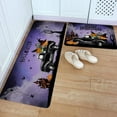 thumbnail image 1 of Kitchen Rug Mat Spooky Bat Raven, Set of 2, Anti-Fatigue Non-Skid Washable Kitchen Runner Rugs, Happy Halloween Soft Comfort Rug for Kitchen, Floor Home, Front of Sink, Laundry, 1 of 6
