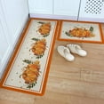 thumbnail image 1 of Kitchen Rug Mat Thanksgiving Fall Pumpkin, Set of 2, Anti-Fatigue Non-Skid Washable Kitchen Runner Rugs, Orange Soft Comfort Rug for Kitchen, Floor Home, Front of Sink, Laundry, 1 of 6