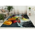 thumbnail image 1 of Kitchen Rug, Modern Rugs, Cute Rug, Fruits Splash Rugs, Door Mat Rug, Classic Rug, Fruit Splash in Water Rugs, Living Room Rugs, Home Decor, 5.2'x7.5' - 160x230 cm, 1 of 7