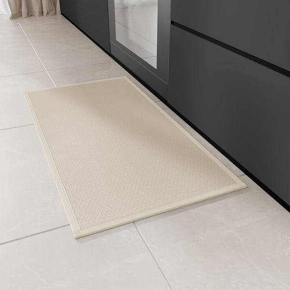 Kitchen Rug, Rubber Non Slip Kitchen Rugs Washable, Absorbent Runner Mat for Floor, Machine Washable Standing Mats for in Front of Sink, Door, Laundry, Entryway, Entrance (Brown, 30" × 17.3")