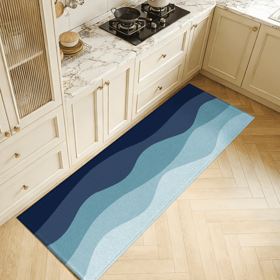 Washable Laundry Rug, Non Slip Low Pile Mat, Stain Resistant Carpet for Kitchen Bathroom Entry Bedroom