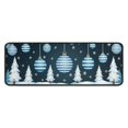 thumbnail image 1 of Kitchen Rug Set of 2 Absobent Christmas Kitchen Mats for Floor,Winter Snowflake Ball Christmas Pine Tree Kitchen Floor Mat for Bathroom,Room Cook (47x17+30x17 Inches), 1 of 7