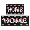 thumbnail image 1 of Kitchen Rug Set of 2 Absobent Kitchen Mats for Floor,Happy Christmas Snowflake Candy Home Kitchen Rugs and Mats for Bathroom,Room Outdoor (47x17+30x17in), 1 of 7