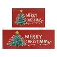 thumbnail image 1 of Kitchen Rug Set of 2 Anti Fatigue Kitchen Mats for Floor,Farmhouse Triangle Tree Merry Christmas Kitchen Floor Mats for Bathroom,Room Bath (47x17+30x17in), 1 of 1