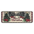 thumbnail image 1 of Kitchen Rug Set of 2 Non Skid Christmas Kitchen Mats for Floor,Merry Christmas Farmhouse Forest Triangle Tree Kitchen Rugs and Mats for Bathroom,Room Cooking (47x17+30x17 Inches), 1 of 1