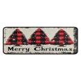 thumbnail image 1 of Kitchen Rug Set of 2 Non Slip Christmas Kitchen Mats for Floor,Merry Christmas Red Buffalo Plaid Tree Kitchen Floor Mats for Bathroom,Room Door (47x17+30x17 Inches), 1 of 7