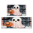 thumbnail image 1 of Kitchen Rug Set Of 2 Non Slip Kitchen Mats for Floor,Halloween Horror Pumpkin Spooky Ghost Bat Kitchen Floor Mats for Bathroom,Room Cook (47x17+30x17 Inches), 1 of 7