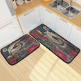 thumbnail image 1 of Kitchen Rug Set 2 Pieces Non Slip Kitchen Mat for Kitchen Home Floor Sink 47"x19"+27"x19" Portrait Of An Owl, 1 of 7