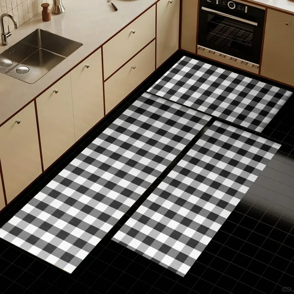 Laoyebaoho Kitchen Rugs and Mats 3 Piece Anti Fatigue , Non Slip Washable Kitchen Floor Mats for Standing