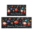 thumbnail image 1 of Kitchen Rug Set of 2 Non Slip Kitchen Mats for Floor,Christmas Ball Christmas Tree Santa Claus Kitchen Runner for Bathroom,Room Bath (47x17+30x17in), 1 of 7