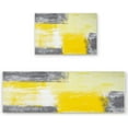 thumbnail image 1 of Kitchen Rug Sets 2 Piece Abstract Geometric Painting Non Slip Anti Fatigue Floor Mats Grey Yellow Comfort Soft Absorb Cushioned Standing Doormat Runner Rugs (19.7x31.5+19.7x47.2 inch), 1 of 6