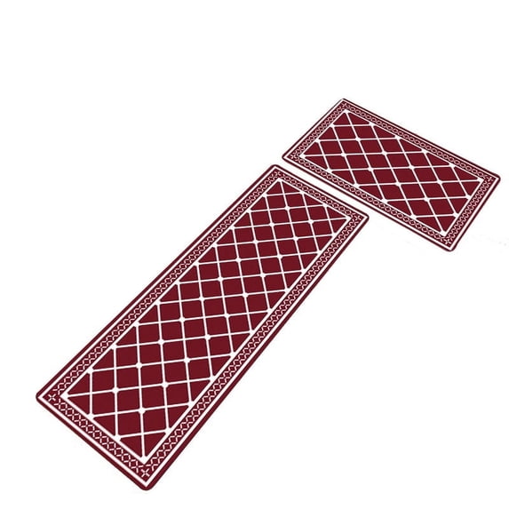 Kitchen Rug Sets 2 Piece with Runner Non Slip Kitchen Rugs and Mats Washable Kitchen Mats Set for Floor Kitchen Carpet Rug Runner for Hallway Entryway Kitchen Laundry