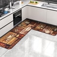 thumbnail image 1 of Kitchen Rug Sets 2 Pieces Non Slip Rugs Kitchen Mats for Floor 17"x48"+17"x30" Washable Hallway Laundry Room Runner Rug Standing Mat Carpet Home Decor Fruit, 1 of 6