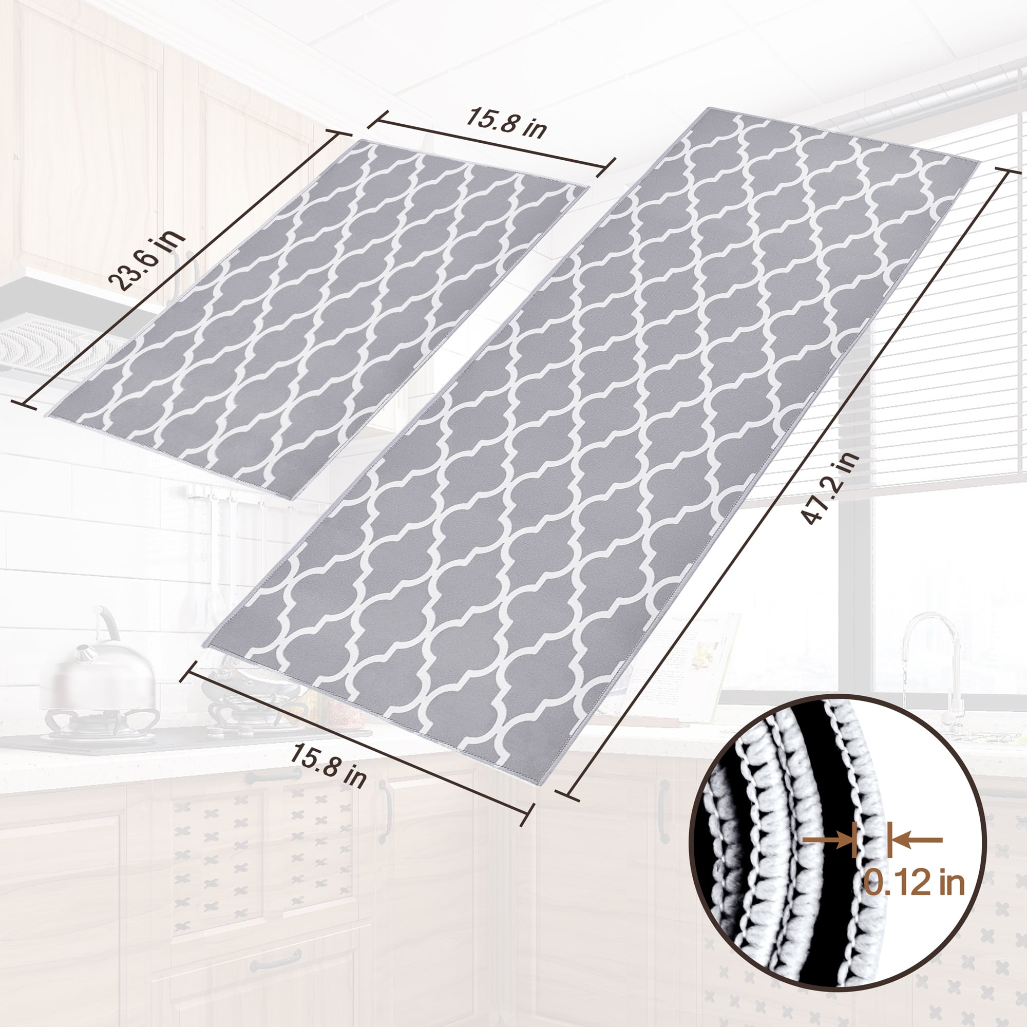 Kitchen Rug Sets, WeGuard Antifatigue & NonSlip Kitchen Mat for