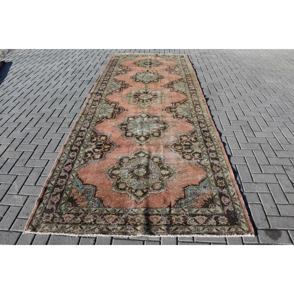 Kitchen Rug, Turkish Rug, Moroccan Rugs, 5x12.4 ft Large Rug, Vintage Rug