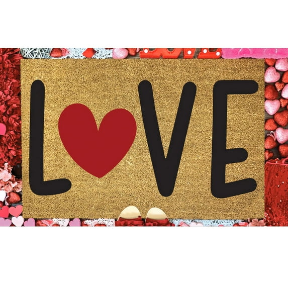 Kitchen Rug Valentine's Day Floor Mats Holiday Mats Welcome Door Mats Polyester Door Mats Multi-color