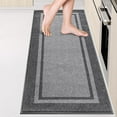 thumbnail image 1 of Kitchen Rugs 24" x 70", Non-Slip Machine Washable Kitchen Runner Rugs Floor Mats, Absorbent Comfort Standing Mats for Kitchen, Sink, Laundry and Hallway, Rolled Packaging, Light Grey & Dark Grey, 1 of 14