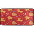 thumbnail image 1 of Kitchen Rugs Christmas Gingerbread Cookies Design Non-Slip Soft Kitchen Mats Bath Rug Runner Doormats Carpet for Home Decor, 39" X 20", 1 of 5