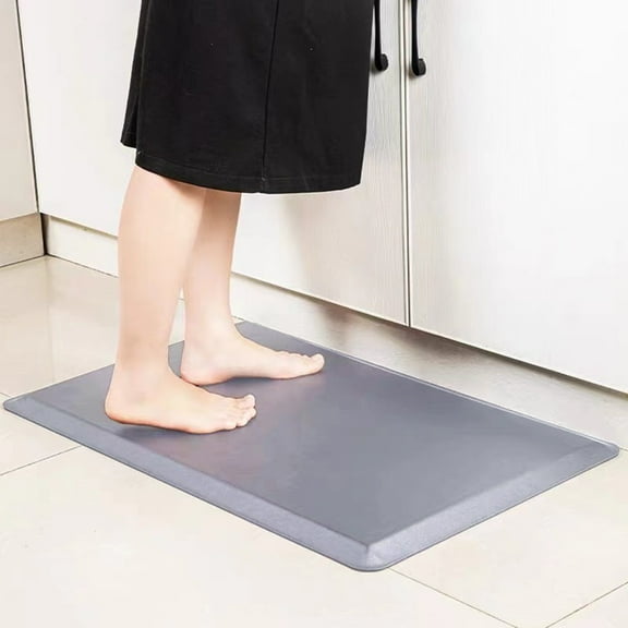 Kitchen Rugs Cushioned Kitchen Mats, Antifatigue Mat For Floor, Nonskid Washable Kitchen Rug Set, Water Proof Standing Desk Mat, Heavy Duty Comfort Foam Floor(17.3" X 28")-Gray