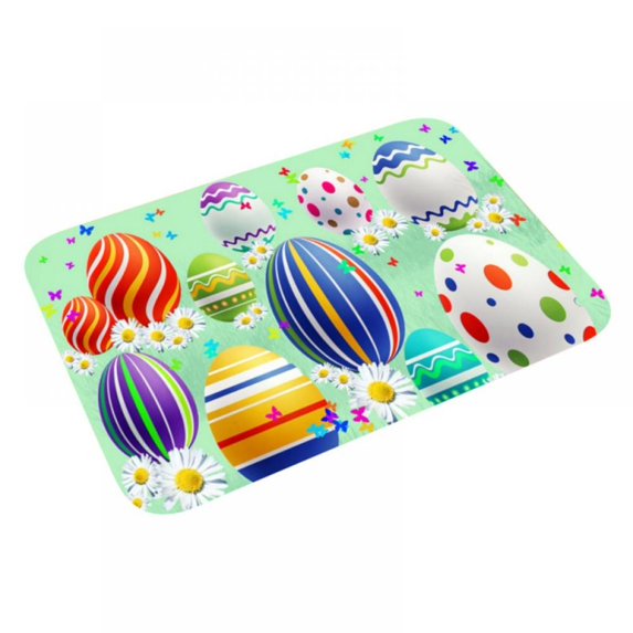 Kitchen Rugs Cute Bunny Festival Carpet Easter Eggs Bath Rug Easter Welcome Doormat Happy Easter Day Home Decor