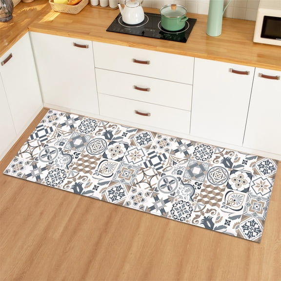 Kitchen Rugs Geometry Print Room Mat Home Kitchen Mats for Floor Waterproof Doormat Entrance House Modern Home Decoration