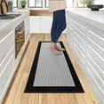 thumbnail image 1 of Kitchen Rugs and Kitchen Mats — Non-Slip,Absorbent Runner Rugs for The Floor,Washable Mats Designed for Use in Front of The Sink, Laundry Room,Hallway, Foyer,and Doormat Runner(Black,20x47), 1 of 6