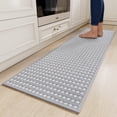 thumbnail image 1 of QiCaiJia Kitchen Rugs Mat Non Slip Washable, Super Absorbent Kitchen Mats for Floor, Rubber Backing Soft Braided Standing Floor Mats Sink Mat Runner Rug, 17"x59" Gray, 1 of 9