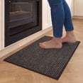 thumbnail image 1 of Kitchen Rugs and Mat Non Slip Washable, Super Absorbent Kitchen Mats for Floor with Rubber Backing, Soft Braided Standing Sink Mat, Anti Fatigue Kitchen Runner Rug Easy to Clean, Dark Brown 17"x30", 1 of 8