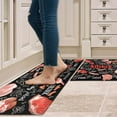 thumbnail image 1 of Kitchen Rugs and Mats【2 PCS】 Farmhouse Kitchen Decor, Non Skid Washable Black Kitchen Mat Soft Super Absorbent Kitchen Mat Runner Set Doormat Bathroom,Meat Design (Black1.7 x47+17.7"x23.6"), 1 of 5
