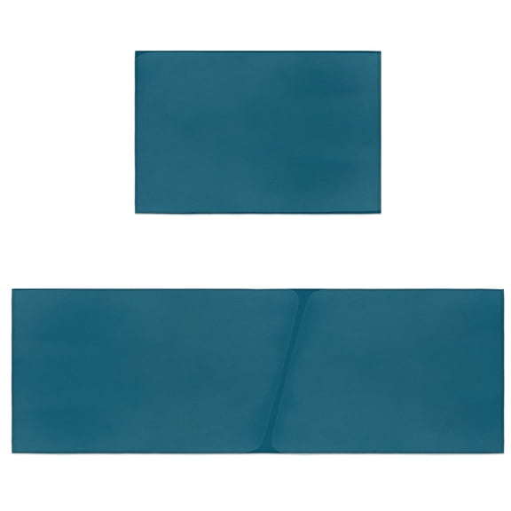 Kitchen Rugs and Mats 2 Pieces Dark Teal Runner Rug Sets Solid Green Color Soft Comfort Standing Kitchen Mats for Floor Absorbent Area Rugs Carpet Non Slip Cushioned Doormat
