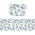 thumbnail image 1 of Kitchen Rugs and Mats,Blue Plant Fruits Seamless Country Botanical 2 Piece Anti Fatigue Area Runner Rug Set Comfort Standing Floor Mat,Pastoral Flowers Non Slip Absorbent Doormats for Laundry, 1 of 6