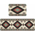 thumbnail image 1 of Kitchen Rugs and Mats,Boho Aztec Vintage Tribal Totem 2 Piece Anti Fatigue Area Runner Rug Set Comfort Standing Floor Mat,Ethnic Geometric Pattern Non Slip Absorbent Doormats for Laundry/Bathroom, 1 of 6