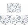 thumbnail image 1 of Kitchen Rugs and Mats,Coast Coral Summer Beach Shell Conch 2 Piece Anti Fatigue Area Runner Rug Set Comfort Standing Floor Mat,Retro Lerrer Navy Blue Non Slip Absorbent Doormats for Laundry/Bathroom, 1 of 6