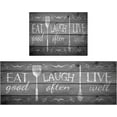 thumbnail image 1 of Kitchen Rugs and Mats Eat Laugh Live Rug for Kitchen Retro Waterproof Kitchen Mats Non-Slip Washable Kitchen Floor Mats for Dinner Room Entryway Sink Laundry Living Room Front Door, 1 of 5