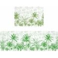 thumbnail image 1 of Kitchen Rugs and Mats,Green Palm Tree Summer Tropical Plant 2 Piece Anti Fatigue Area Runner Rug Set Comfort Standing Floor Mat,Watercolor Botanical Non Slip Absorbent Doormats for Laundry/Bathroom, 1 of 6