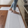 thumbnail image 1 of Kitchen Rugs and Mats Non Skid Washable 2 Pcs, Absorbent Kitchen Runner Rugs for Floor, Front of Sink, Long Comfort Standing Mats for Entryway Hallway 17"x32"+17"x48" (Blues Retro), 1 of 6